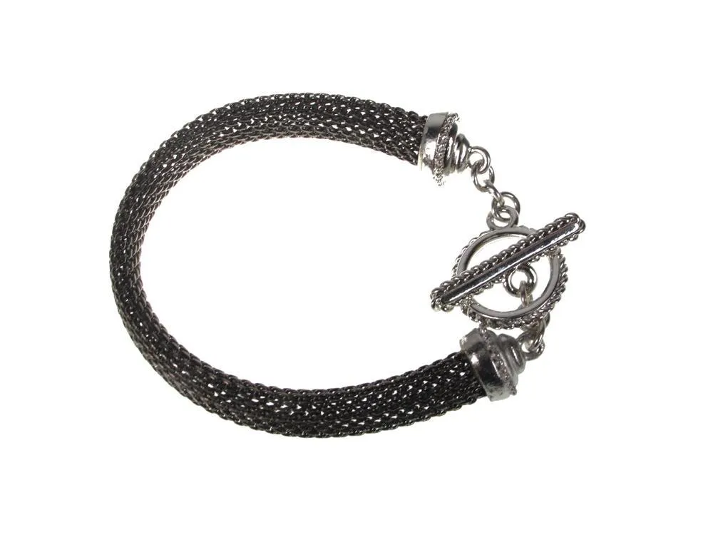 2-Tone Toggle  Mesh Bracelet