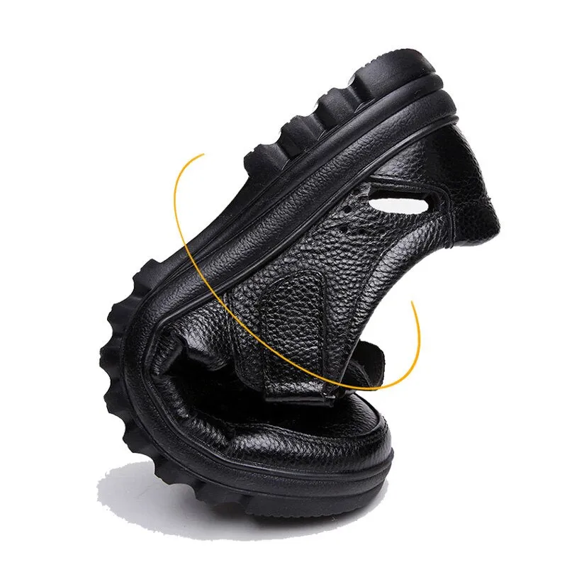 2021 Classic Mens Sandals Summer Genuine Leather Sandals Men Outdoor Casual Lightweight Sandal Fashion Men Slipper
