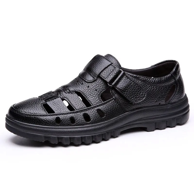 2021 Classic Mens Sandals Summer Genuine Leather Sandals Men Outdoor Casual Lightweight Sandal Fashion Men Slipper