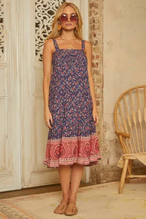 Adeline Midi Dress Navy