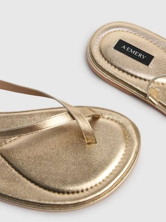 A.EMERY   10mm Elliot metallic leather sandals 