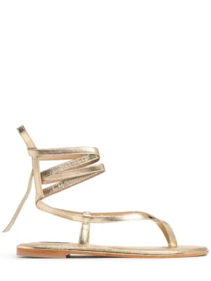 A.EMERY   10mm Elliot metallic leather sandals 