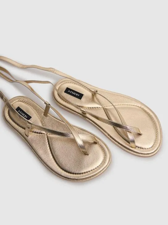 A.EMERY   10mm Elliot metallic leather sandals 