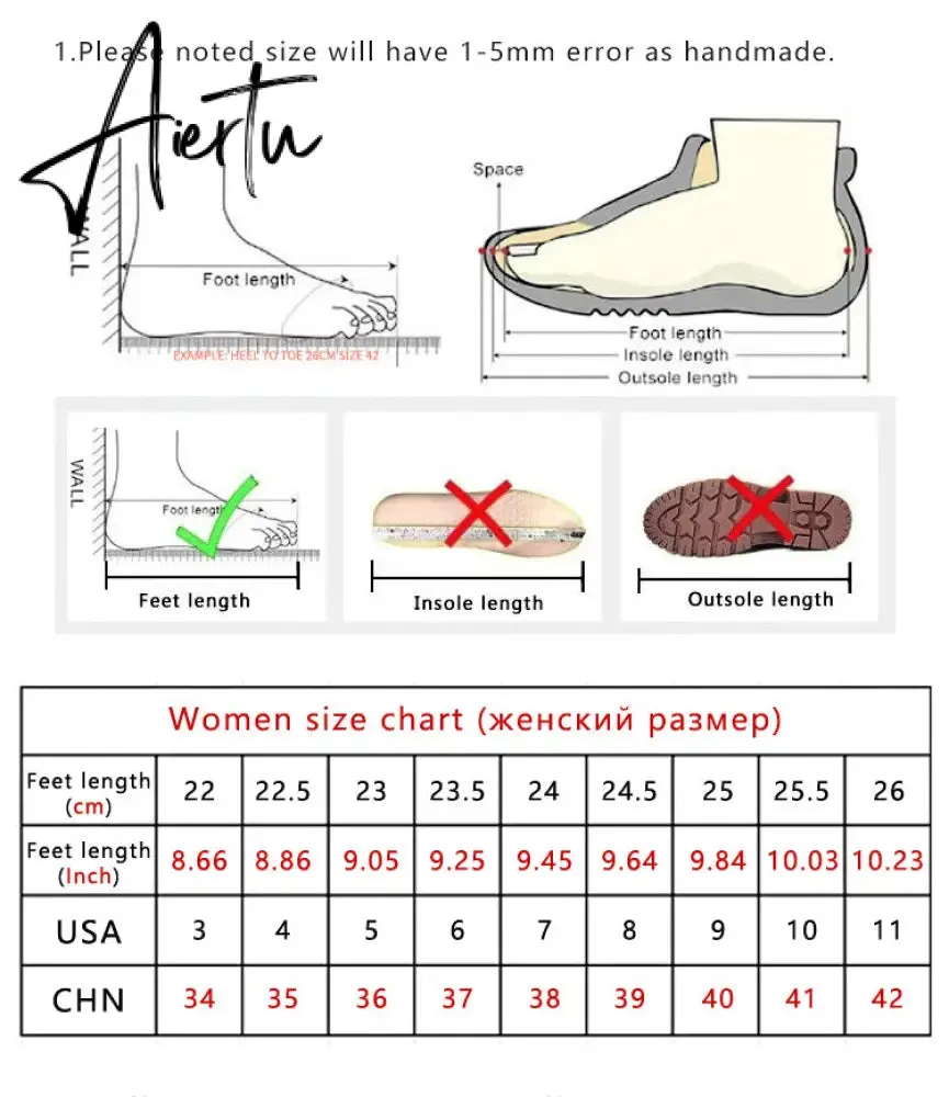 Aiertu Woman‘s New Mary Janes Shoes Genuine Leather Shallow Square Heel Pumps Buckle Strap Round Toe Lady Footwear
