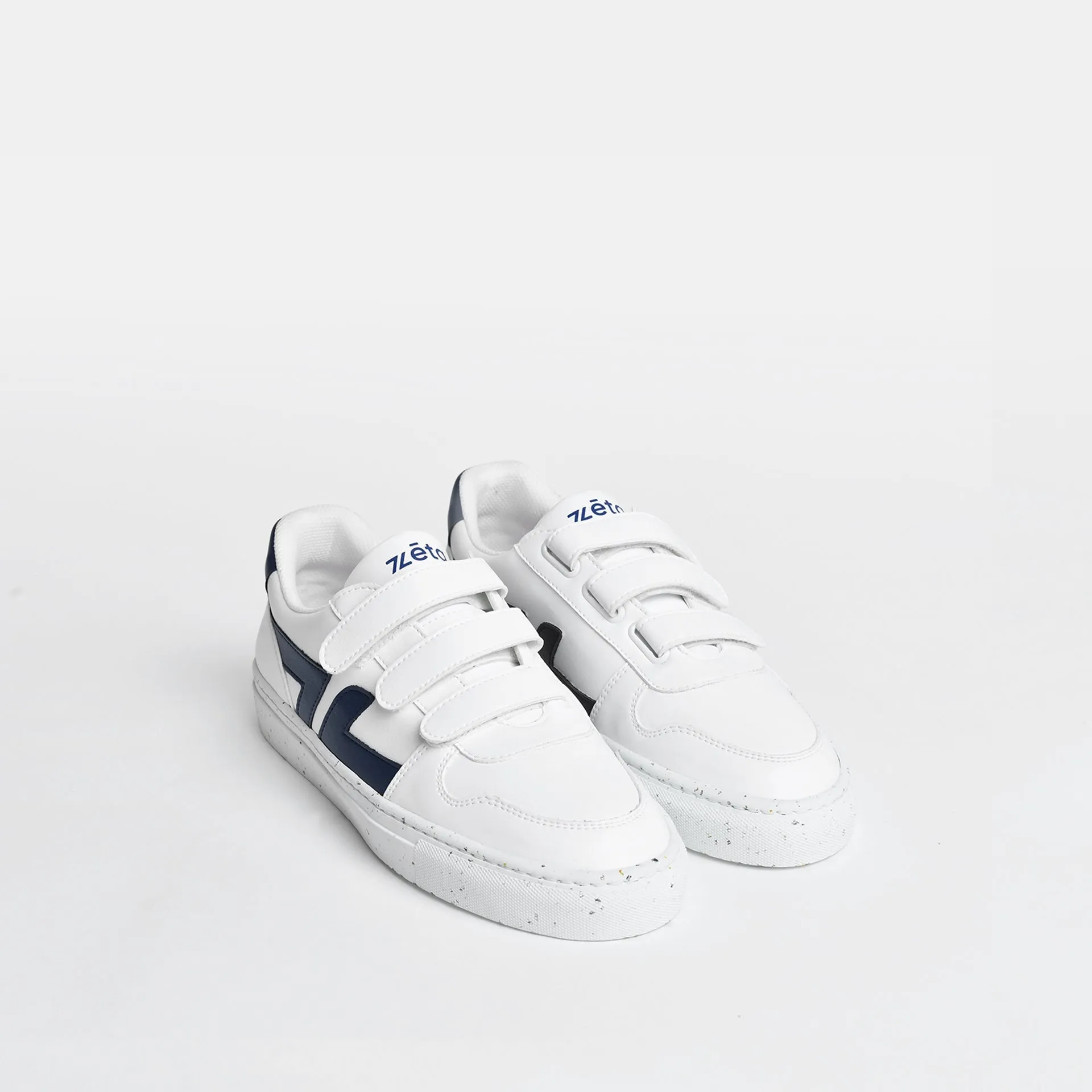 Alpha Vegan Leather Velcro Sneakers | Navy Blue