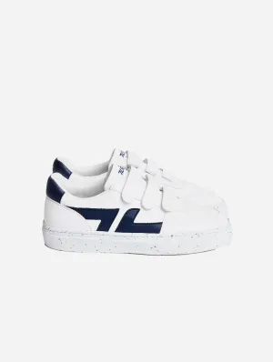Alpha Vegan Leather Velcro Sneakers | Navy Blue