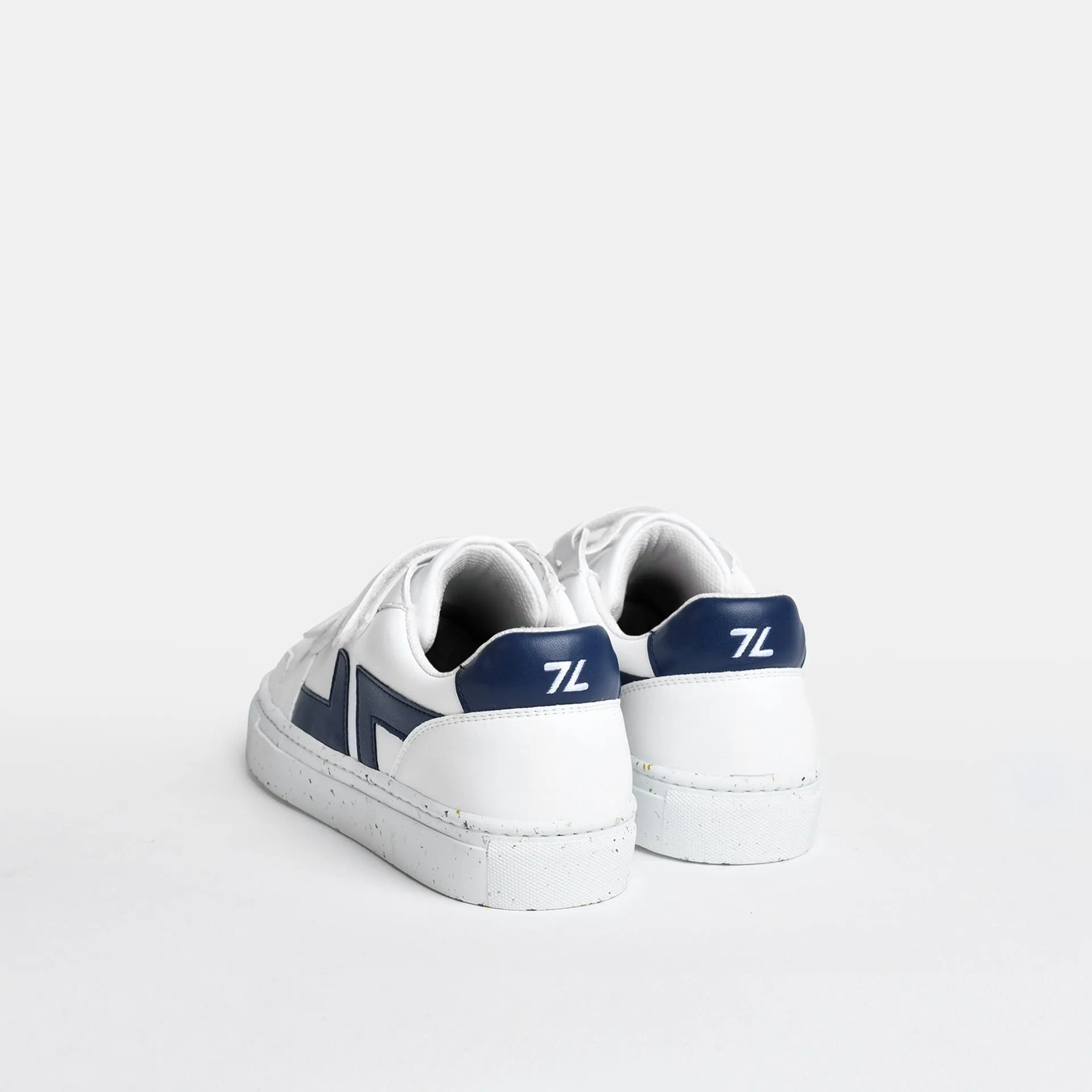 Alpha Vegan Leather Velcro Sneakers | Navy Blue