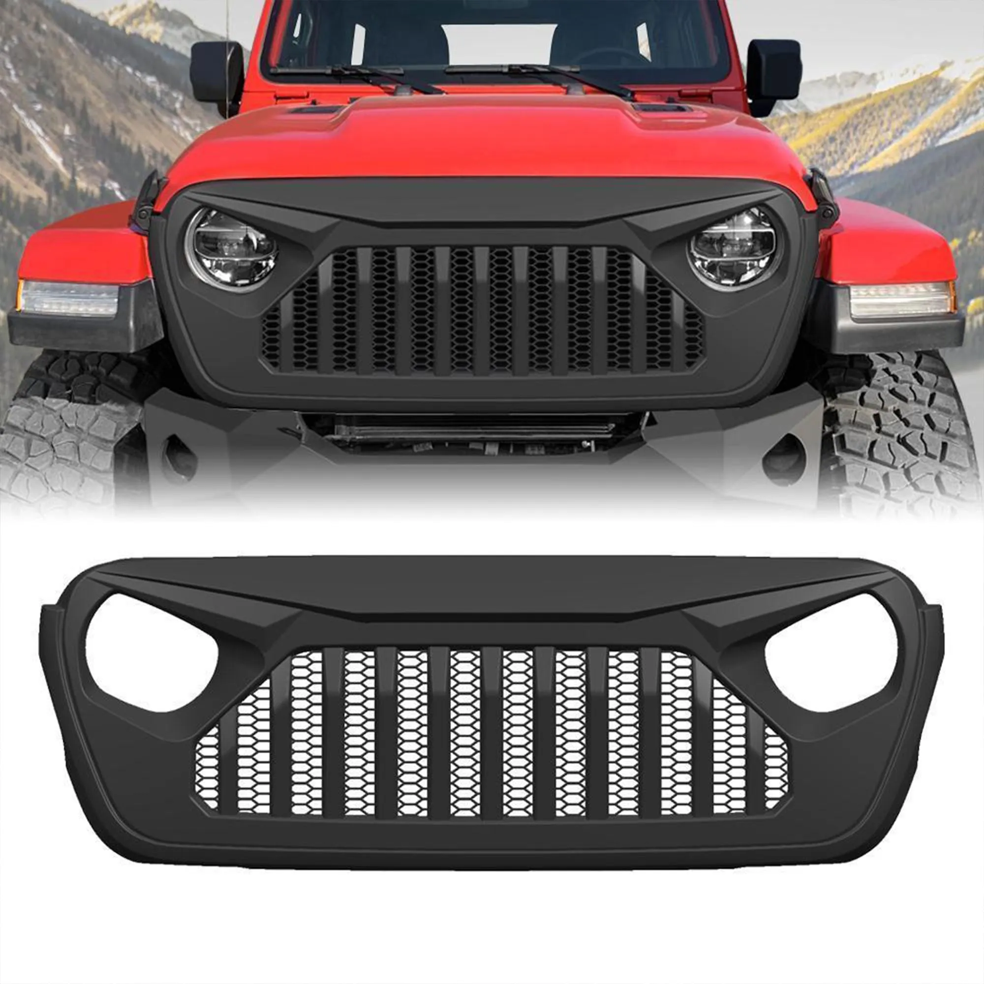 AMERICAN MODIFIED Vader Grille for 2018  Jeep Wrangler JL & 2020  Gladiator JT
