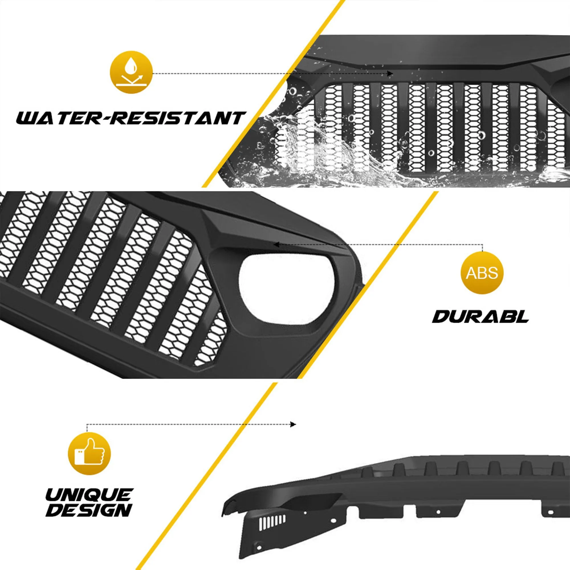 AMERICAN MODIFIED Vader Grille for 2018  Jeep Wrangler JL & 2020  Gladiator JT