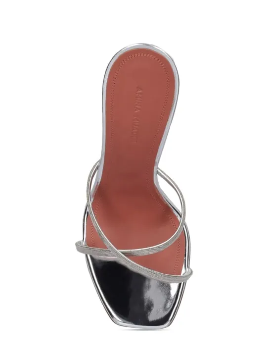 Amina Muaddi   95mm Henson mirror leather sandals 