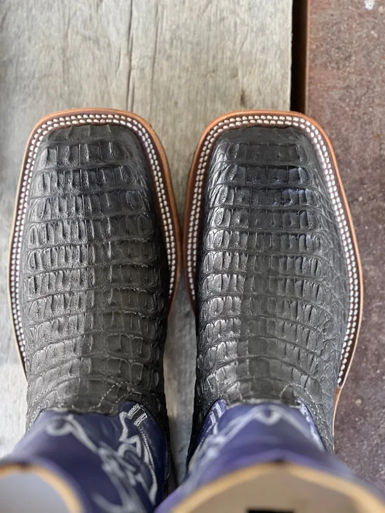 Anderson Bean | Black Lux Hornback Caiman Boot