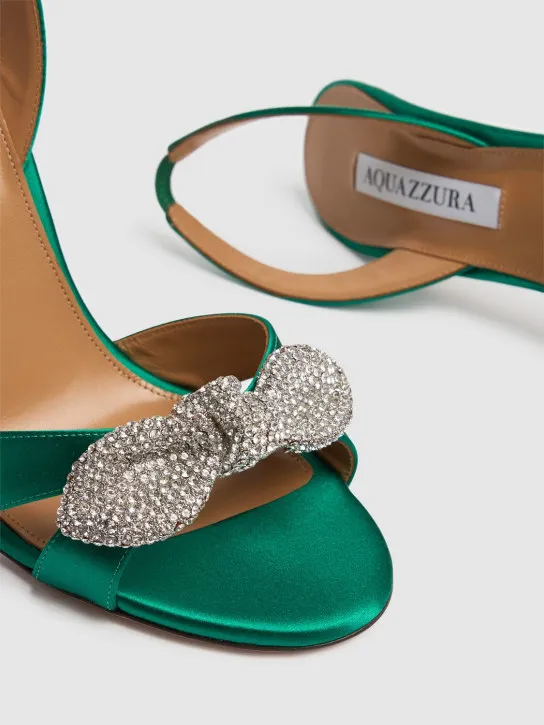 Aquazzura   105mm Very Bow Tie satin sandals 