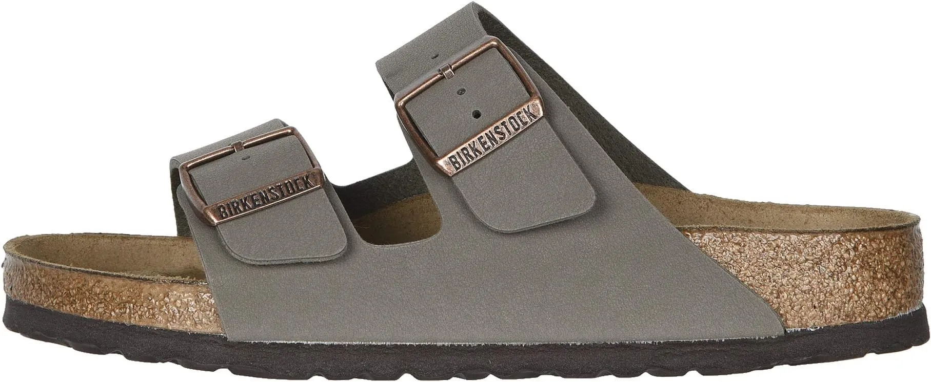 Arizona Flat Sandals - Birkibuc (Unisex) Birkenstock, Stone Birkibuc