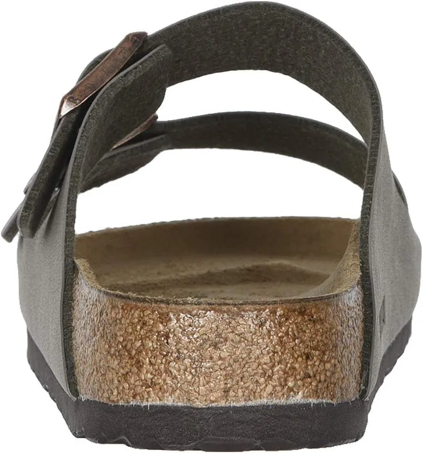 Arizona Flat Sandals - Birkibuc (Unisex) Birkenstock, Stone Birkibuc