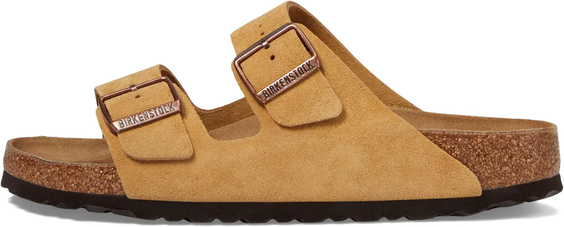 Arizona Flat Sandals - Suede (Unisex) Birkenstock, Latte Cream