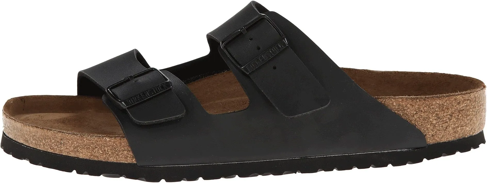 Arizona Soft Footbed Flat Sandals - Birko-Flor (Unisex) Birkenstock, Black Birko-Flor