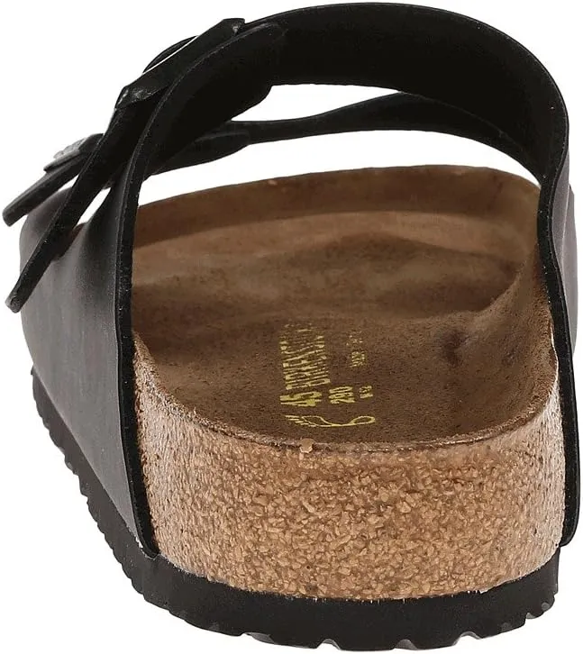 Arizona Soft Footbed Flat Sandals - Birko-Flor (Unisex) Birkenstock, Black Birko-Flor