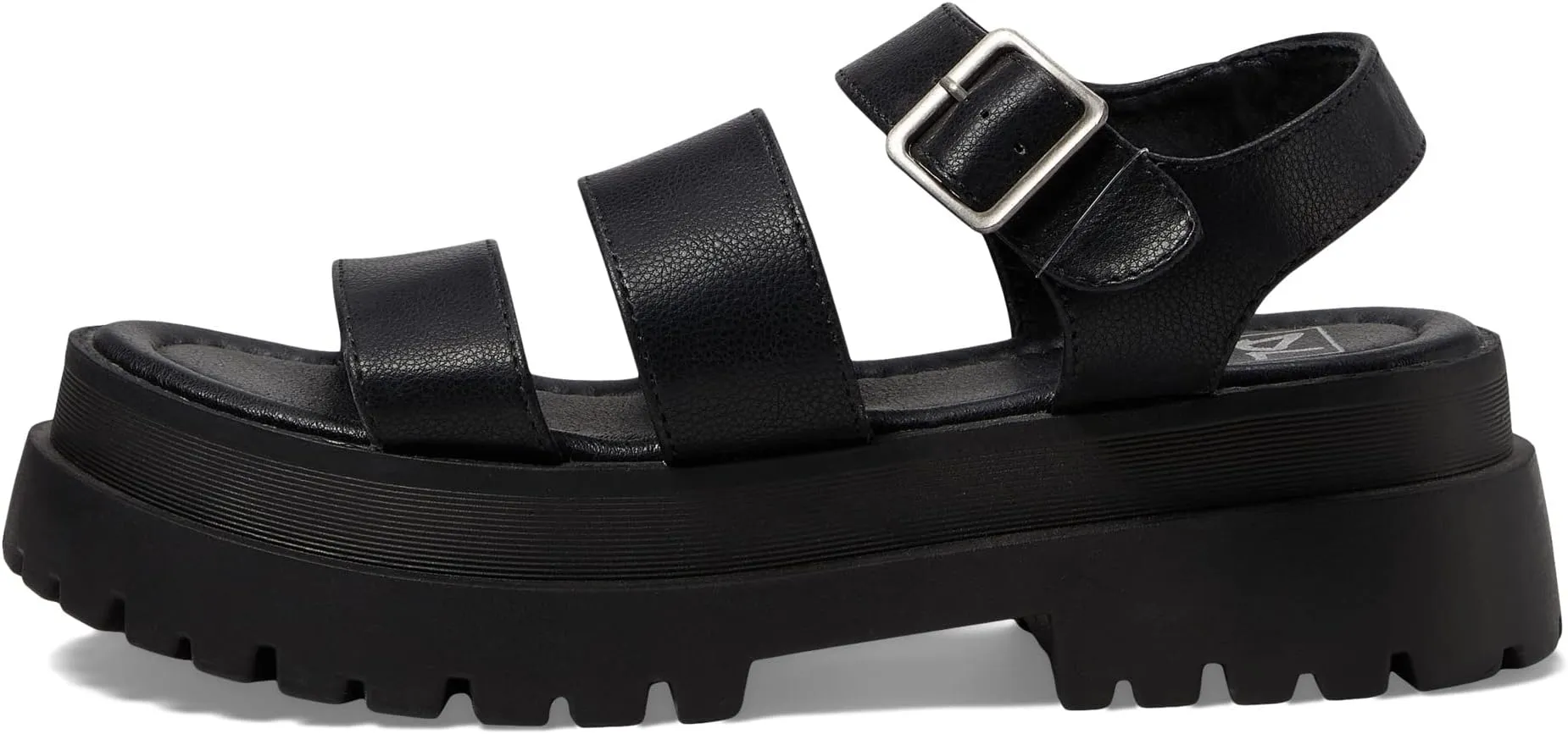 Baddie Dirty Laundry Sandals, Black Smooth