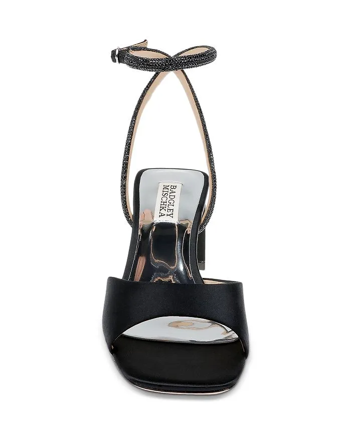 Badgley Mischka Women's Infinity Mid Heel Sandals with Embellishment