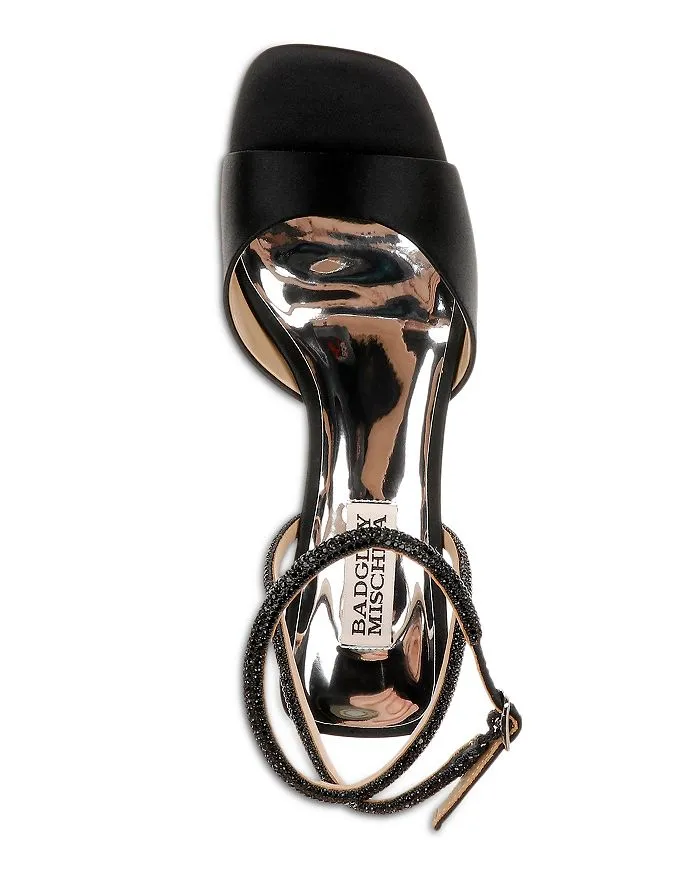 Badgley Mischka Women's Infinity Mid Heel Sandals with Embellishment