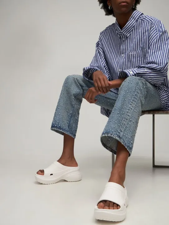 Balenciaga   85mm Rubber pool slide sandals 
