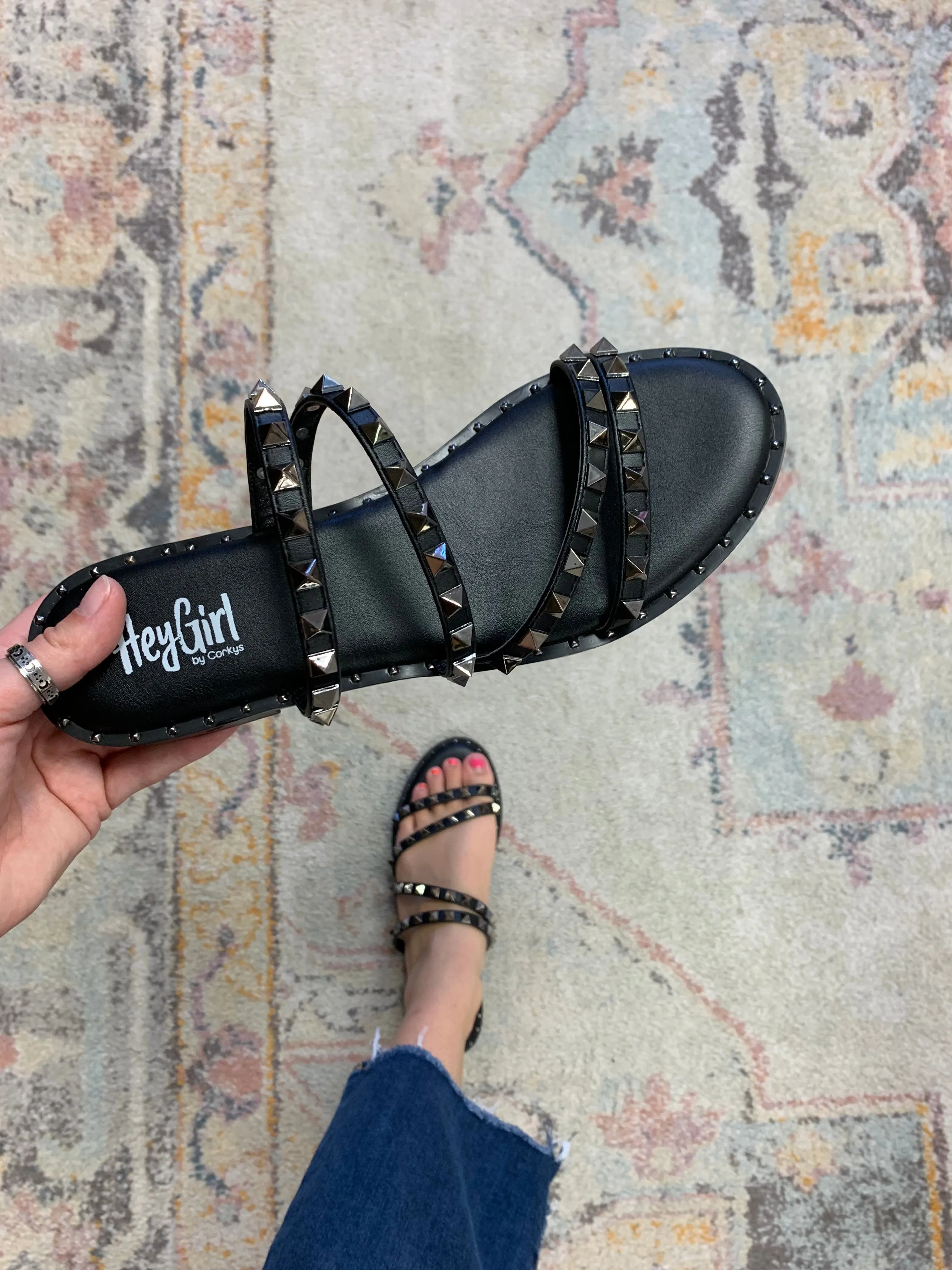 Beach Please Sandal - Black