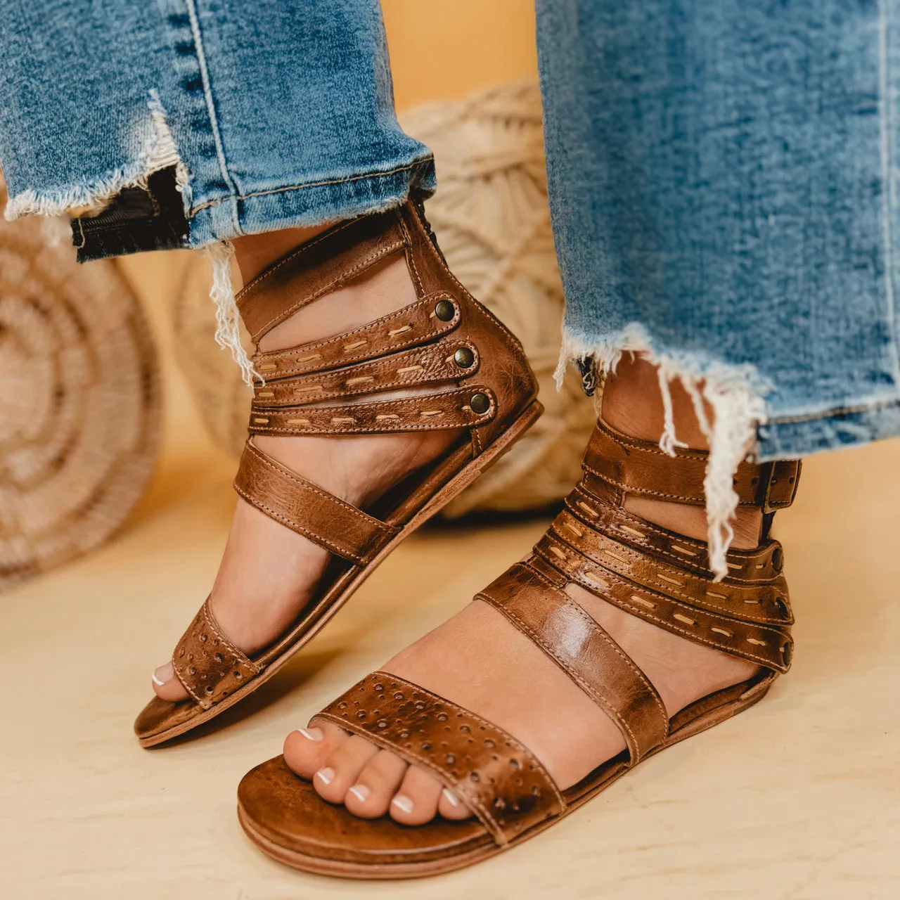 Bedstu Artemis Leather Sandal - Tan Rustic