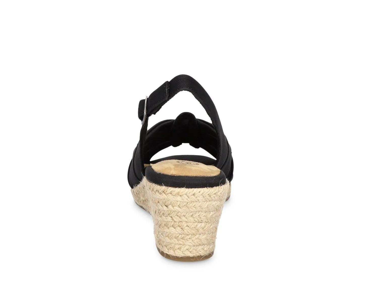 Bella Vita Cheerful Espadrille wedge sandals, black