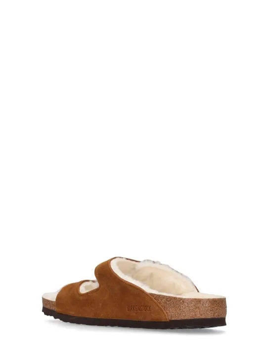 BIRKENSTOCK   Arizona shearling &amp; suede sandals 