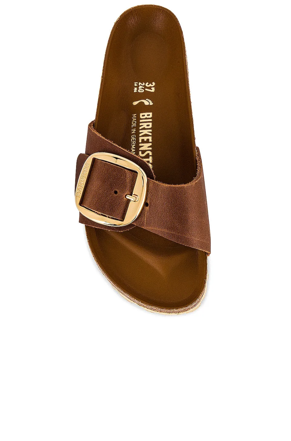BIRKENSTOCK Madrid Big Buckle Sandals, Cognac