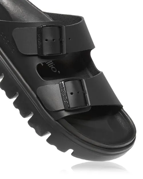Birkenstock Women's Arizona Chunky Slip-On Sandals with Buckle Insole color Black