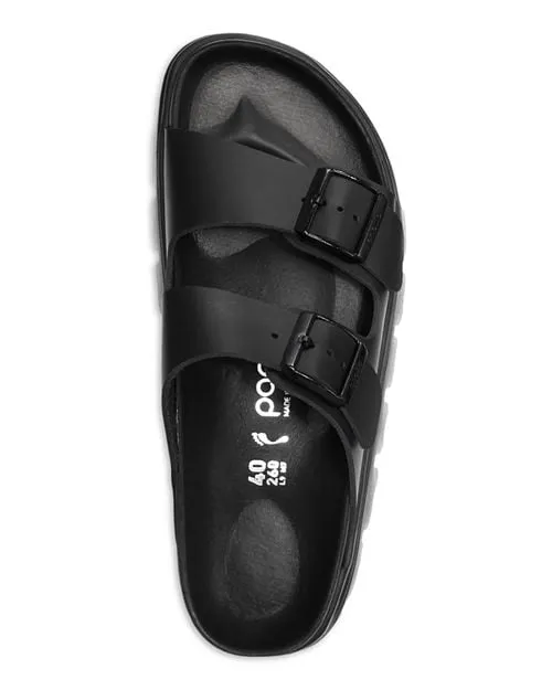 Birkenstock Women's Arizona Chunky Slip-On Sandals with Buckle Insole color Black