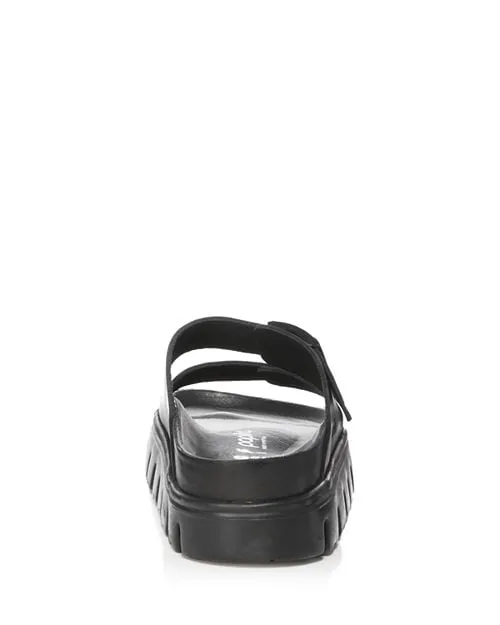 Birkenstock Women's Arizona Chunky Slip-On Sandals with Buckle Insole color Black
