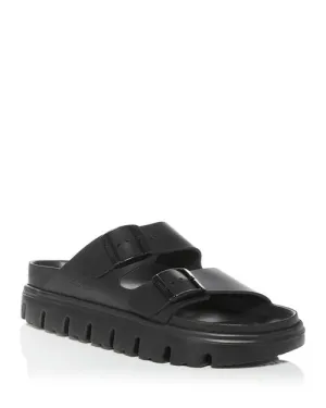 Birkenstock Women's Arizona Chunky Slip-On Sandals with Buckle Insole color Black