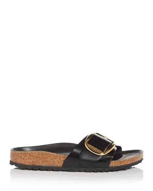 Birkenstock Women's Madrid Large Buckle Sandals in Black