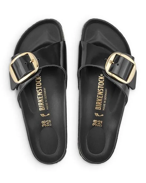 Birkenstock Women's Madrid Large Buckle Sandals in Black