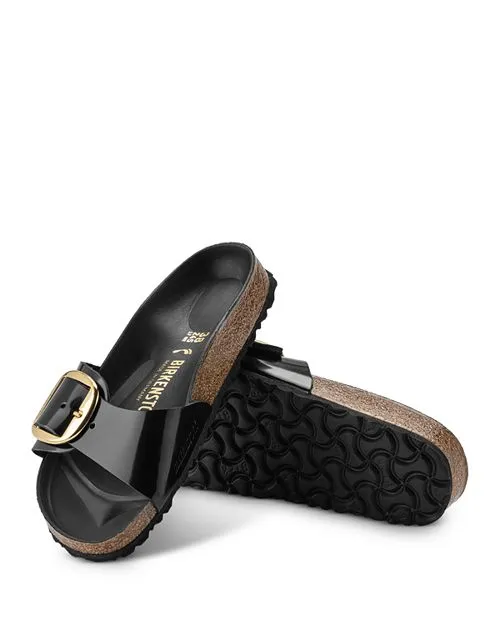 Birkenstock Women's Madrid Large Buckle Sandals in Black