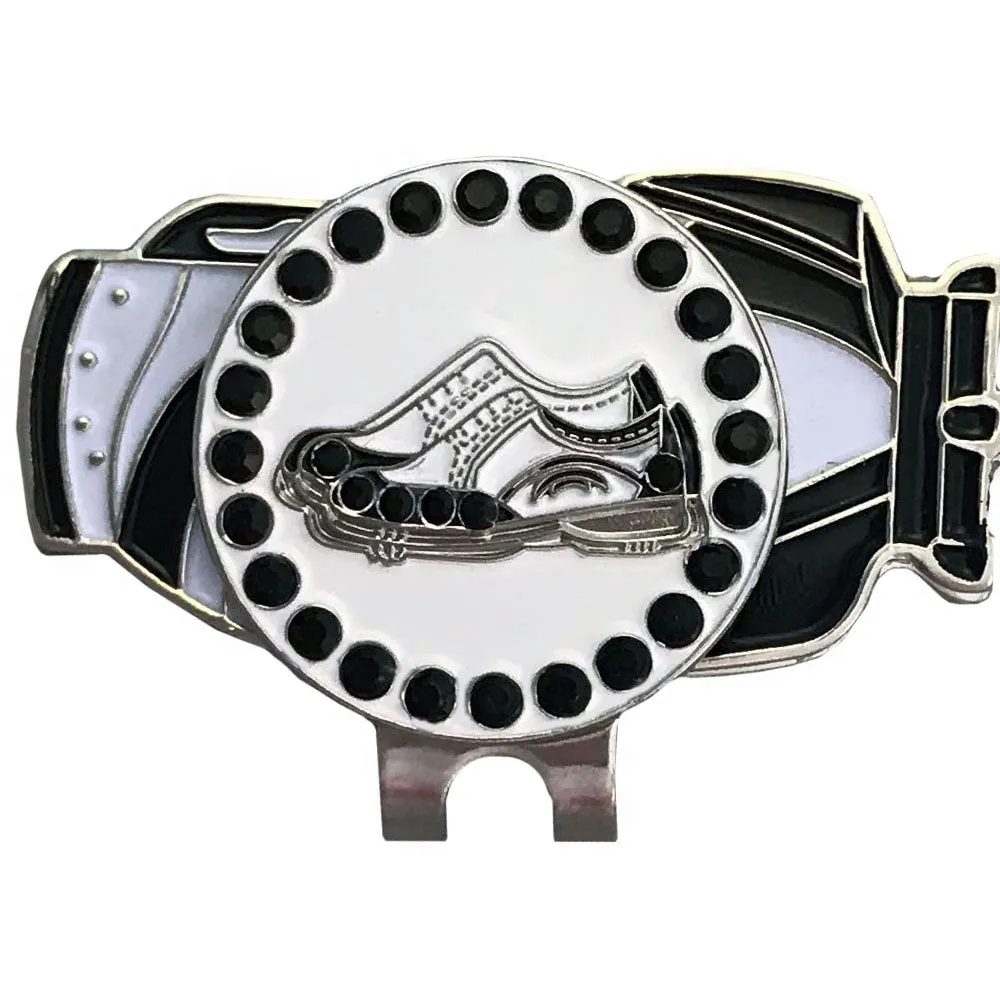 Black & White Golf Shoes Golf Ball Marker Golf Bag Hat Clip