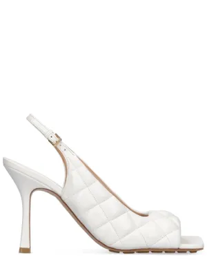 Bottega Veneta   90mm Padded leather sandals 