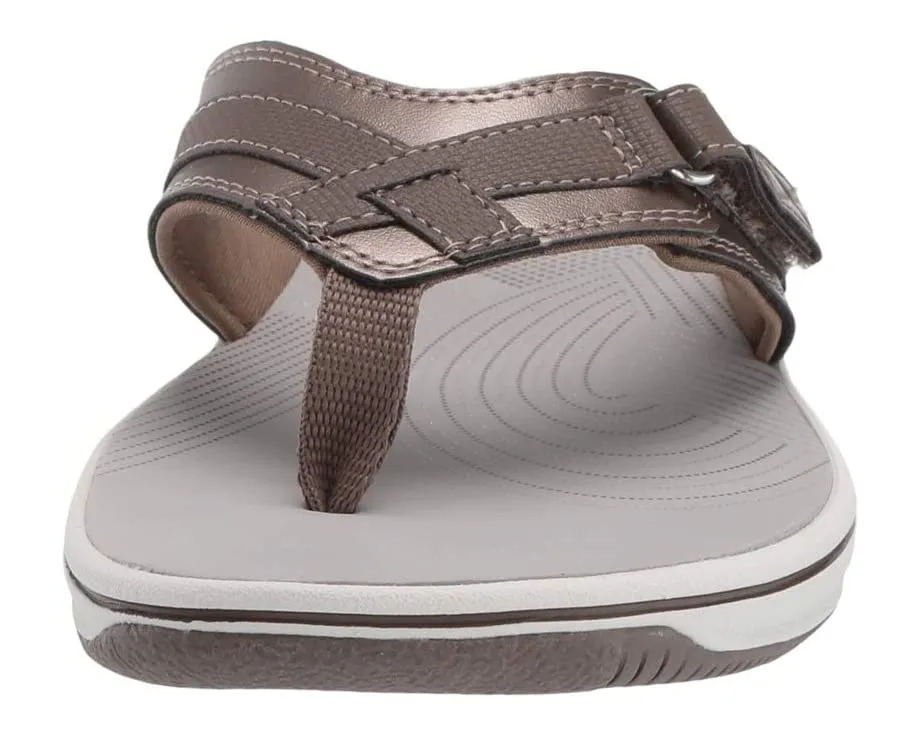Breeze Sea Clarks Sandals, Pewter Synthetic