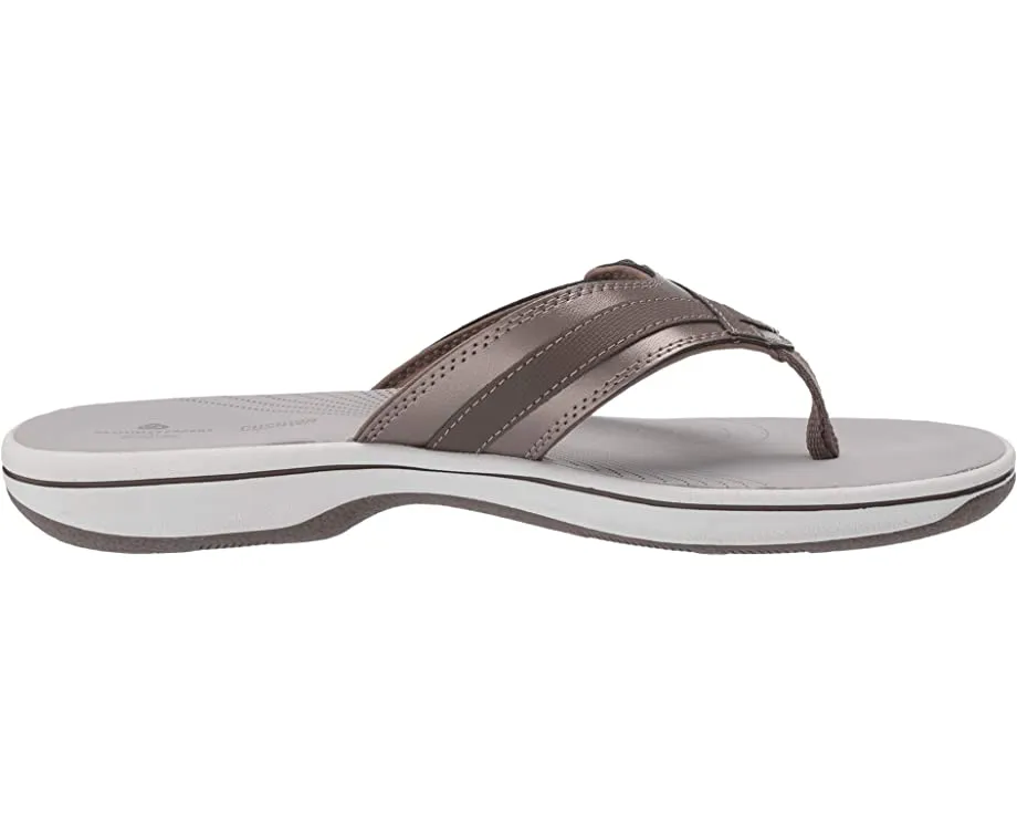 Breeze Sea Clarks Sandals, Pewter Synthetic