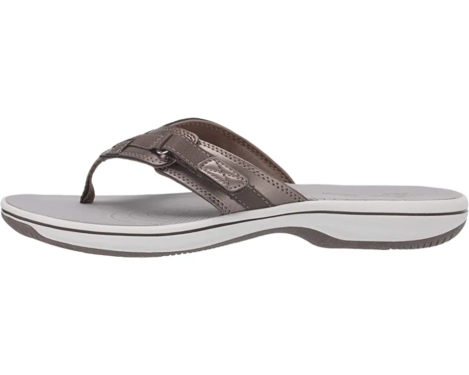 Breeze Sea Clarks Sandals, Pewter Synthetic