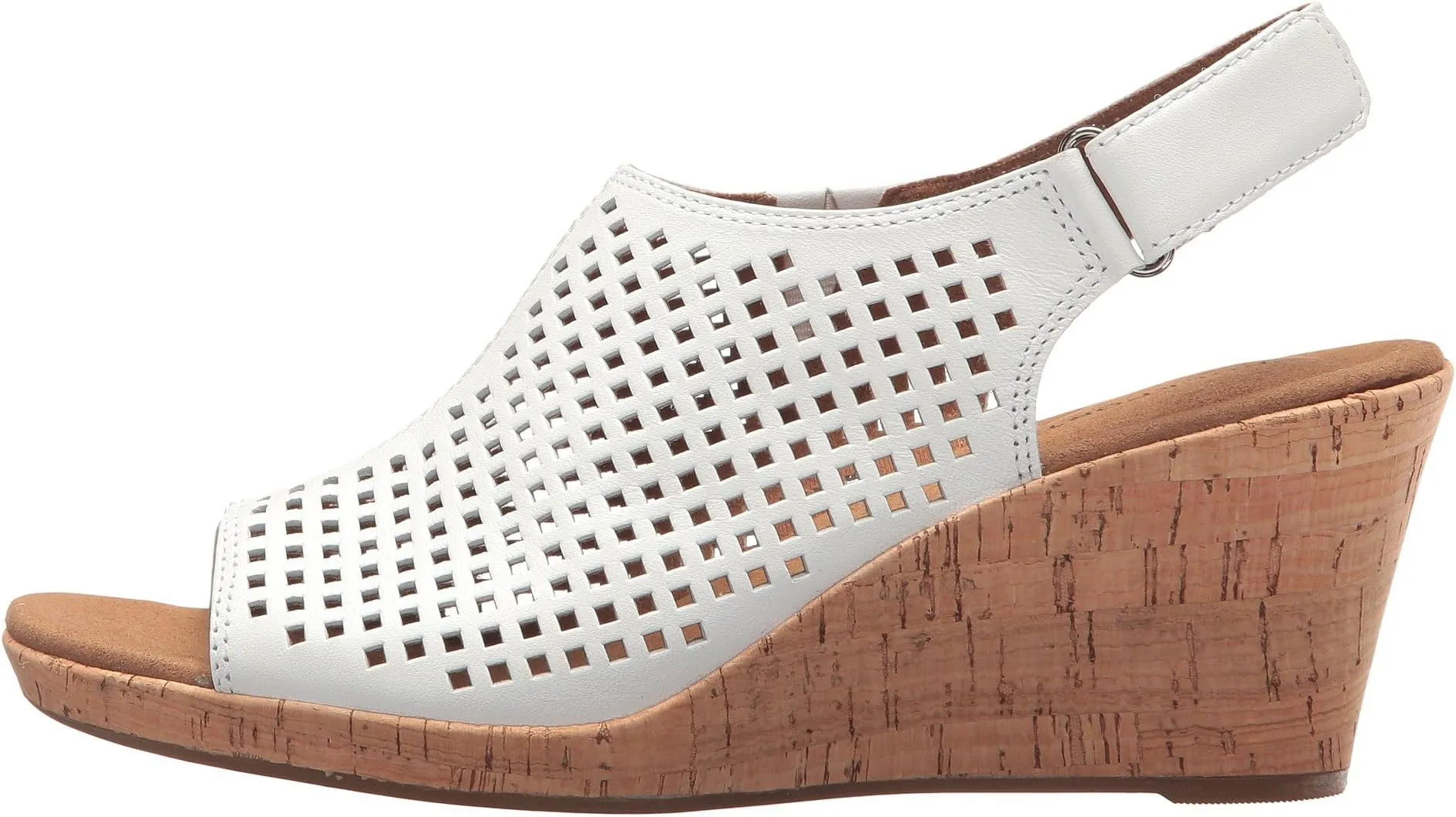Briah Perf Sling Rockport sandals, white