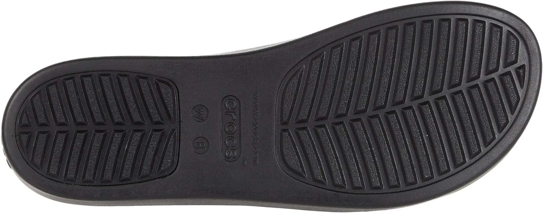 Brooklyn Low Wedge Crocs Flat Sandals in Black/Black