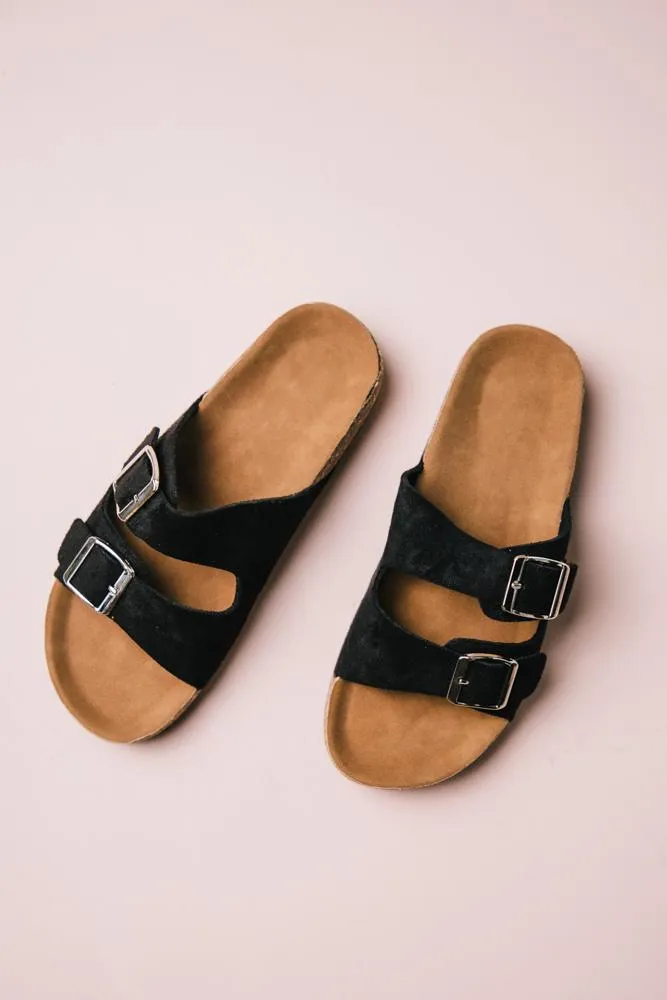 Buckle Sandals in Black - FINAL SALE