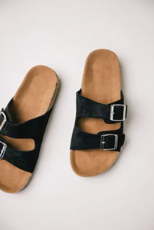 Buckle Sandals in Black - FINAL SALE