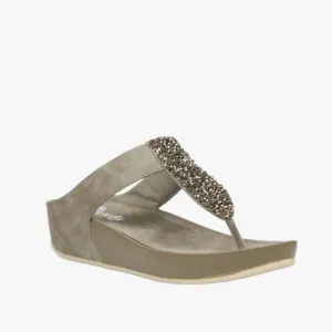 Butterfly Womens Delia 1 Wedge Sandal Grey