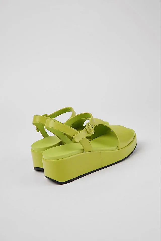 Camper Misia sandals with clasp, lime