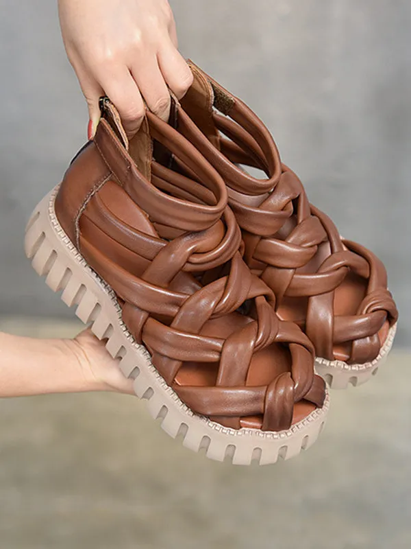 Casual Hollow Gladiator Shoes Platform Sandals