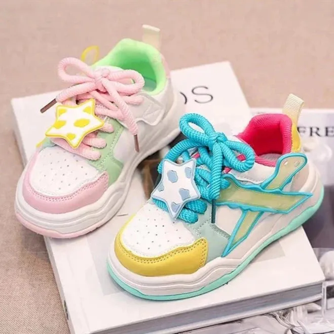 Children's Casual Shoes - Girls' Sneakers with Cute Stars - TSS243